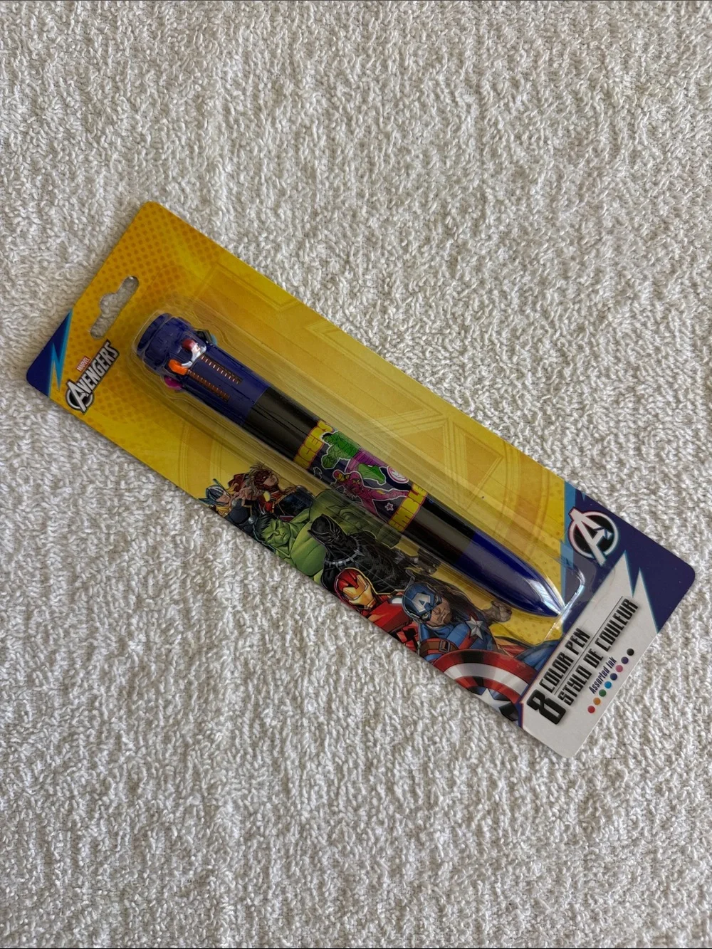 Marvel Avengers Multi-Color 8-Ink Pen - Purple and Black
